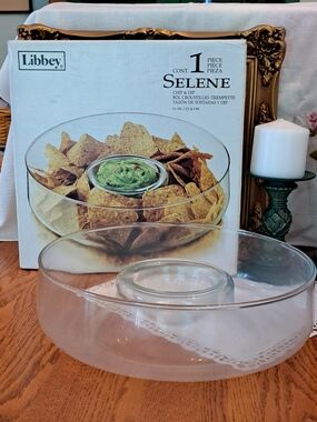 Libbey Selene Glass Chip & Dip Bowl - Clear